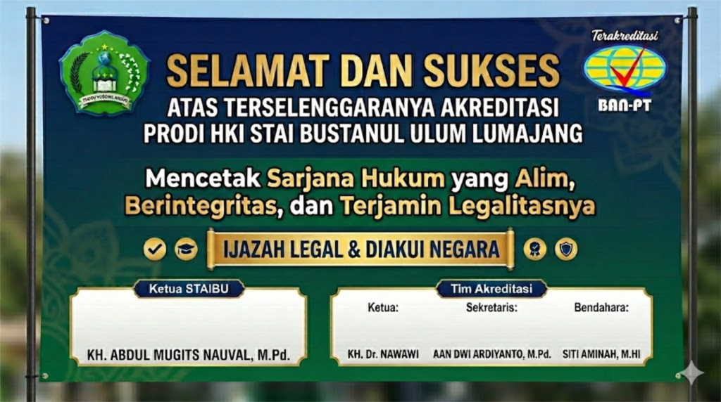 Akreditasi Prodi HKI STAI Bustanul Ulum